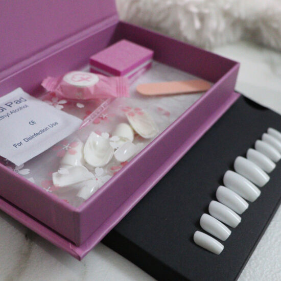 Machine Made Press Ons - White Short